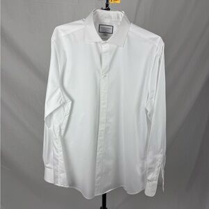 ✨ Charles Tyrwhitt Luxury Slim Fit Dress Shirt – White – 17” / 37” ✨